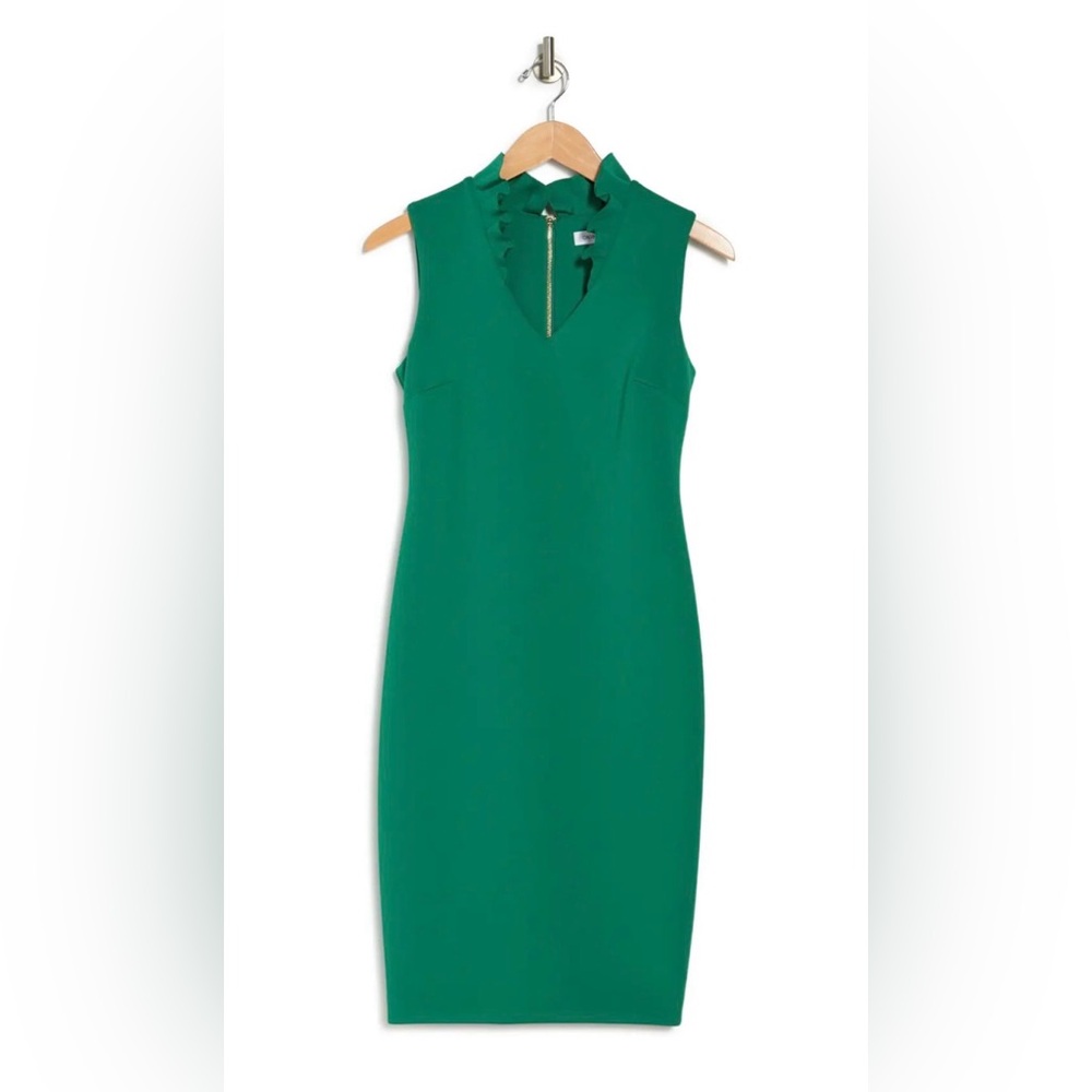 Calvin Klein Ruffle Neck Dress
